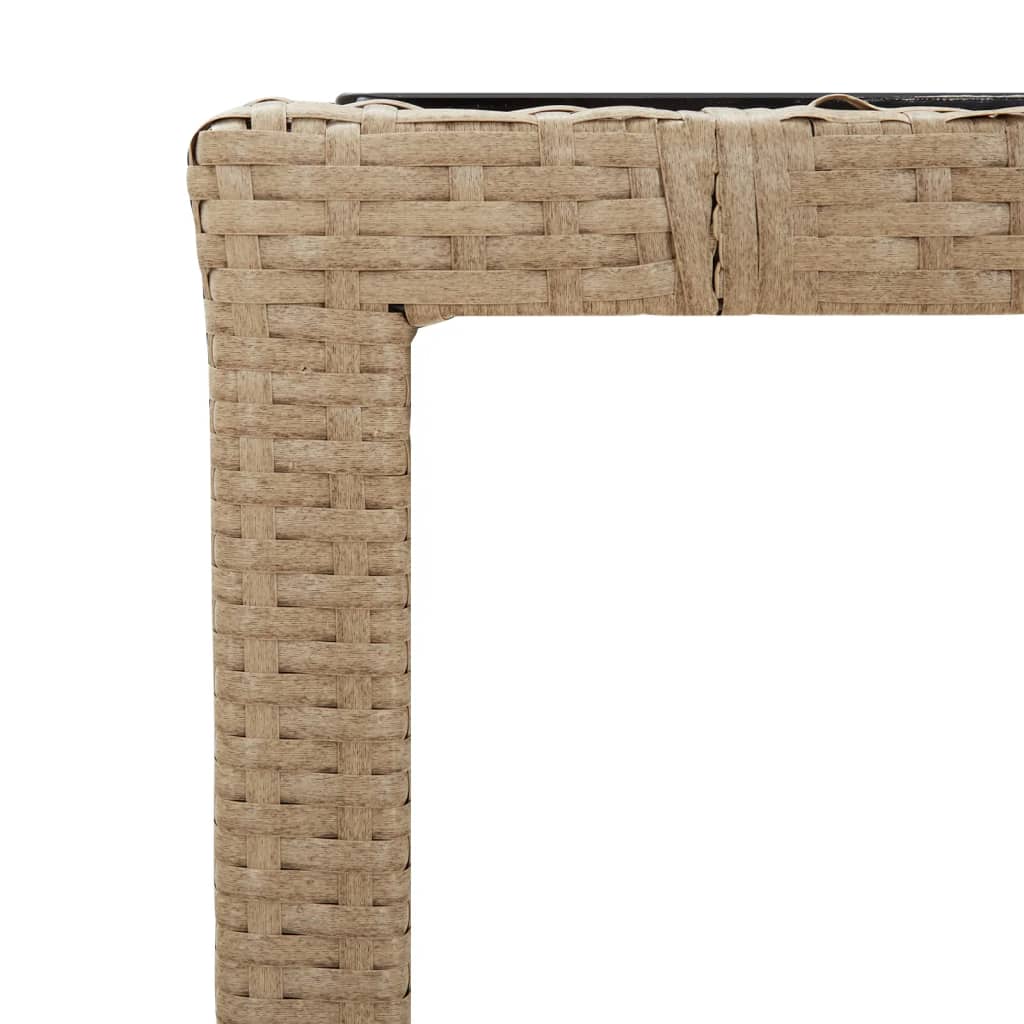 bistrosæt til haven 3 dele med hynder polyrattan beige