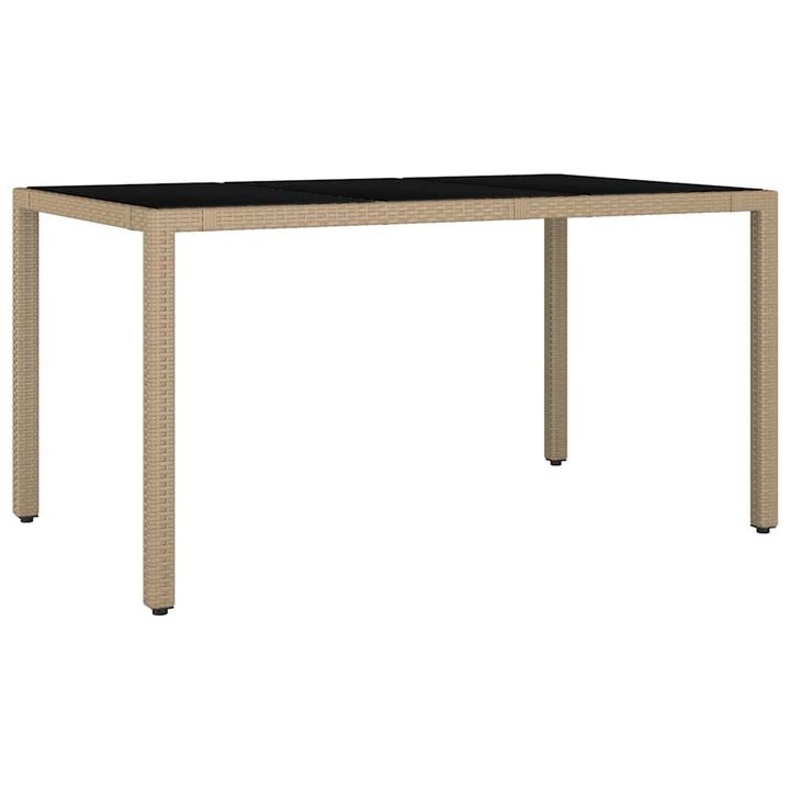 bistrosæt til haven 7 dele med hynder polyrattan beige