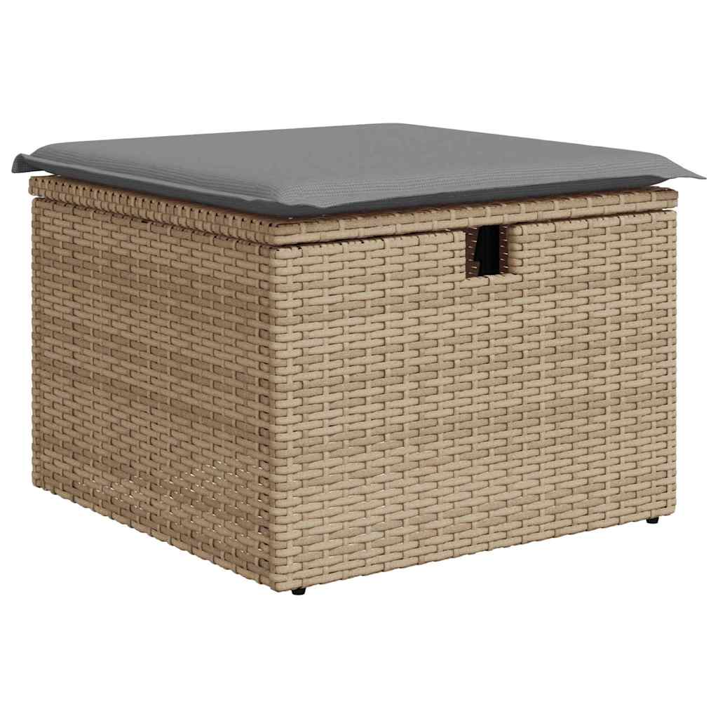 sofasæt til haven 8 dele med hynder polyrattan beige