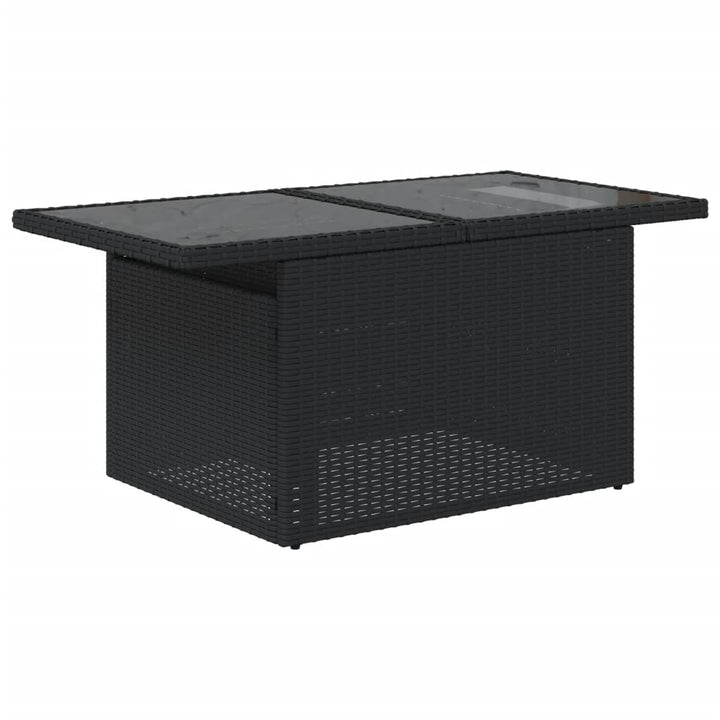sofasæt til haven 7 dele med hynder polyrattan sort