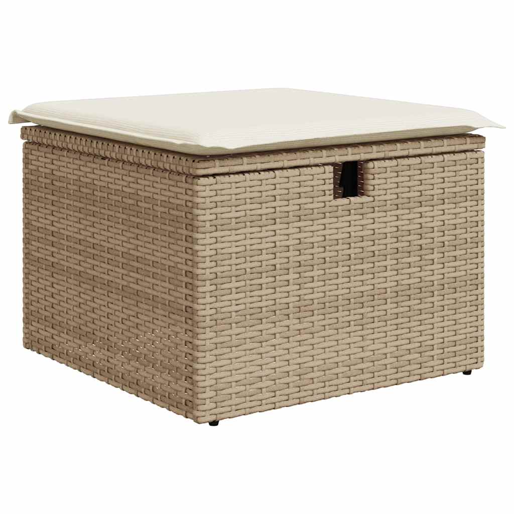 sofasæt til haven 8 dele med hynder polyrattan beige