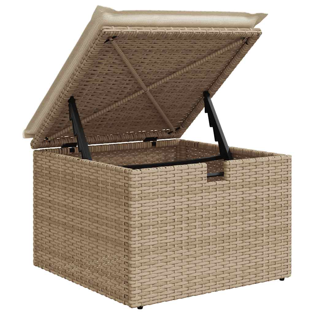 sofasæt til haven 8 dele med hynder polyrattan beige