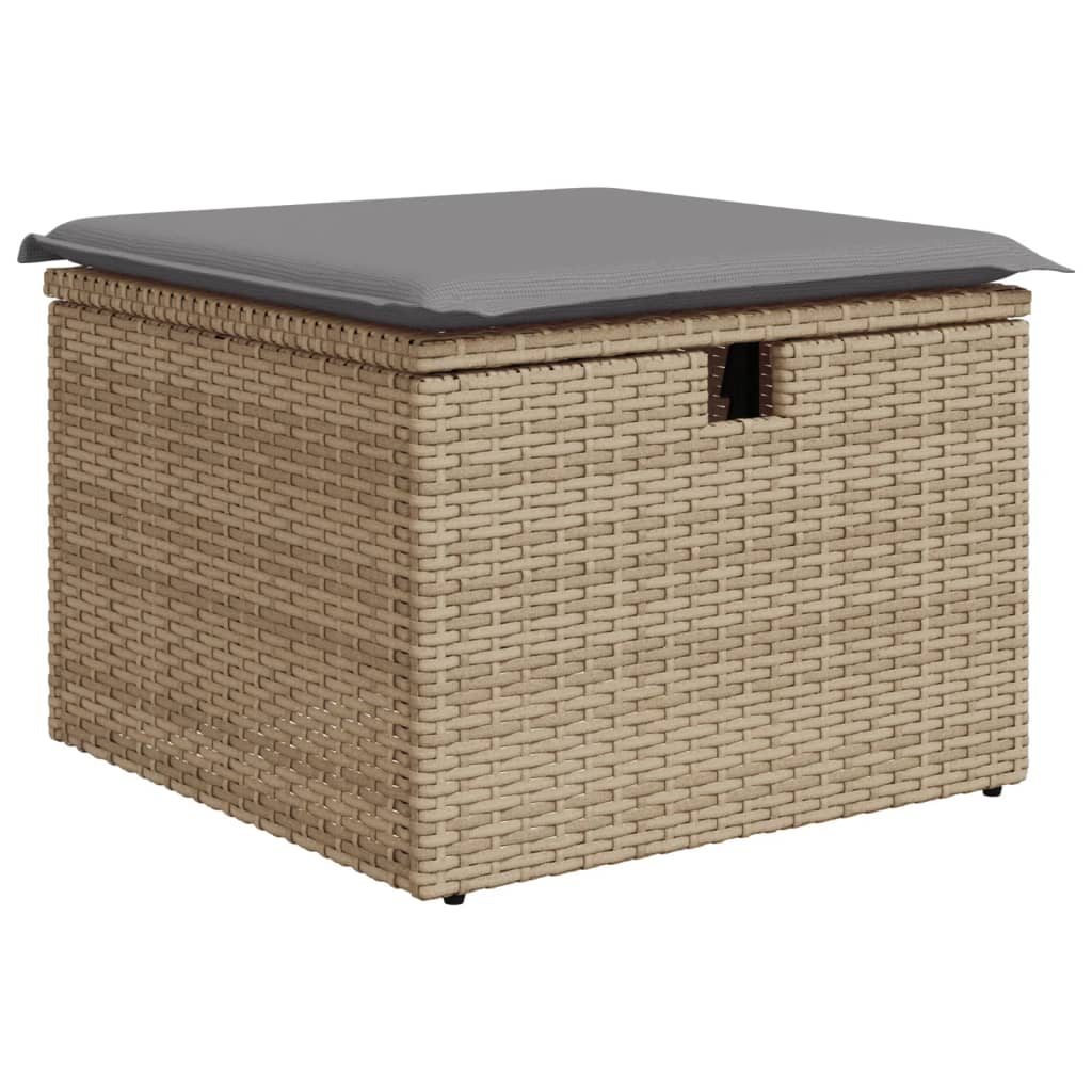 sofasæt til haven 8 dele med hynder polyrattan beige