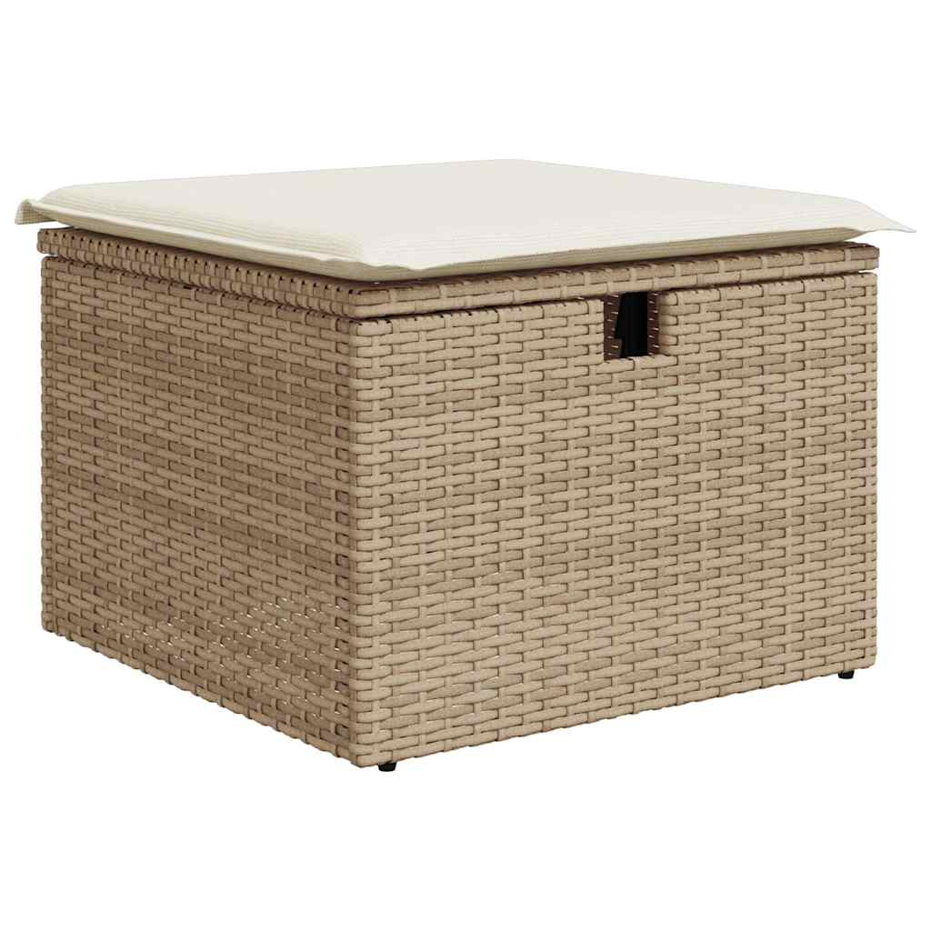 sofasæt til haven 8 dele med hynder polyrattan beige