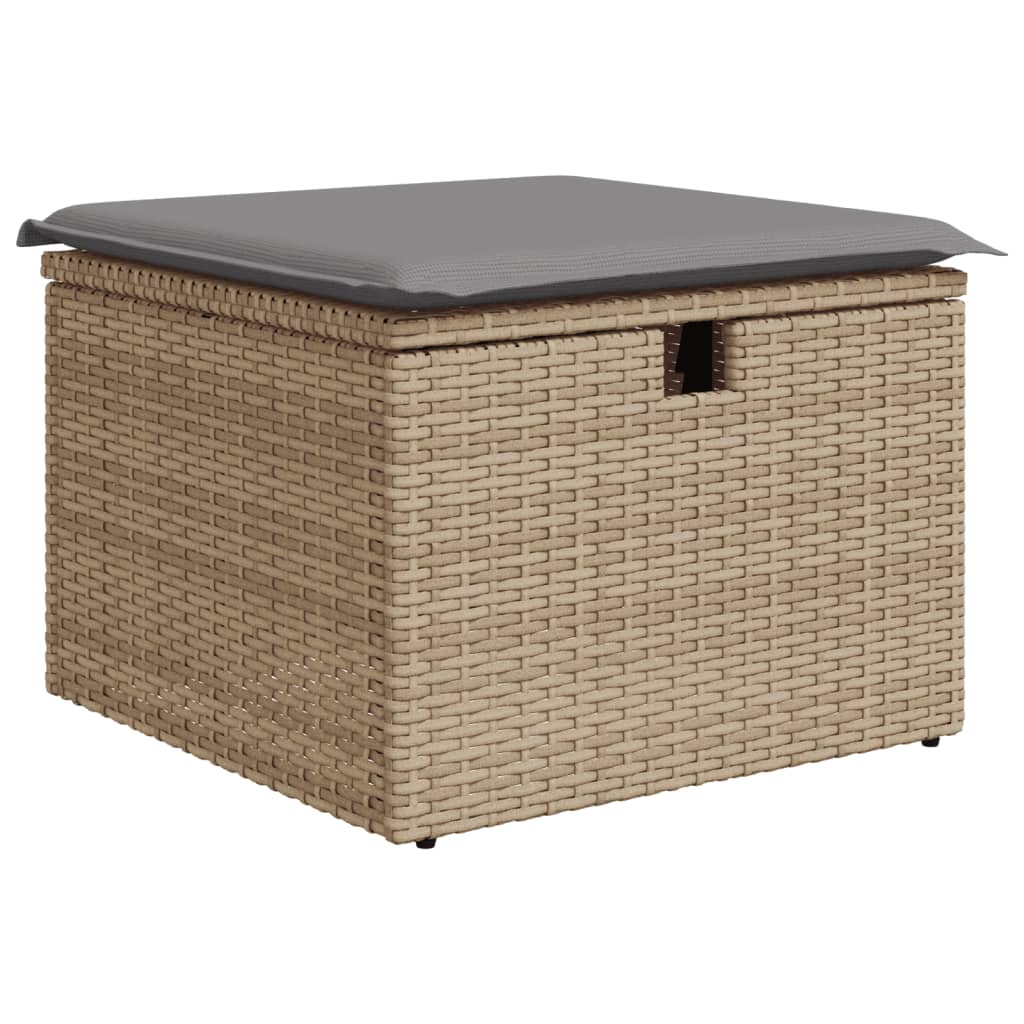 sofasæt til haven 8 dele med hynder polyrattan beige