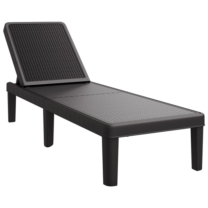 liggestol 155,5x57x28 cm højdejusterbar polypropylen