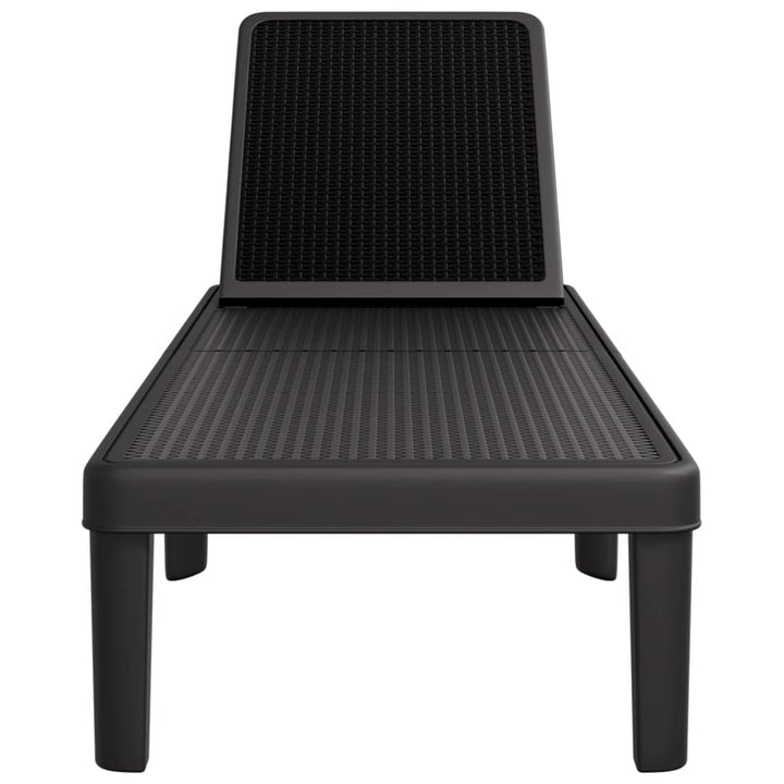liggestol 155,5x57x28 cm højdejusterbar polypropylen