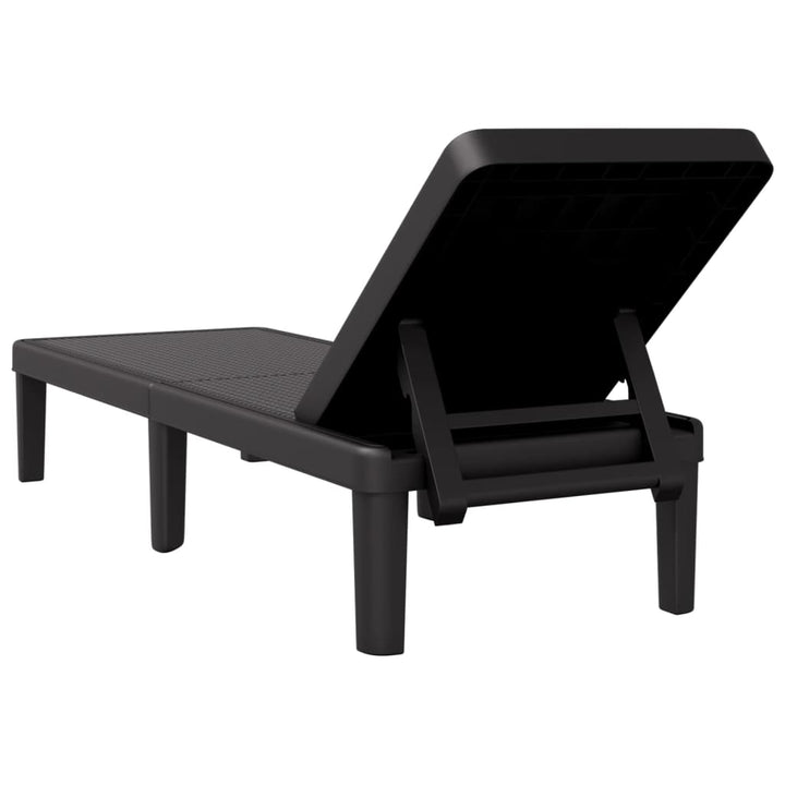 liggestol 155,5x57x28 cm højdejusterbar polypropylen