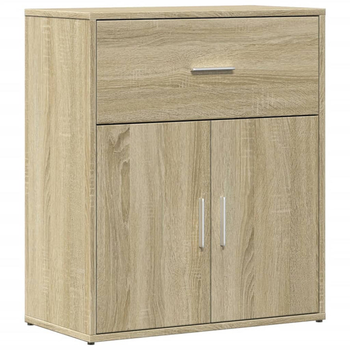 skænke 2 stk. 60x31x70 cm konstrueret træ sonoma-eg