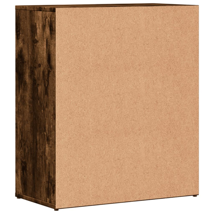 skænke 2 stk. 60x31x70 cm konstrueret træ røget egetræsfarve