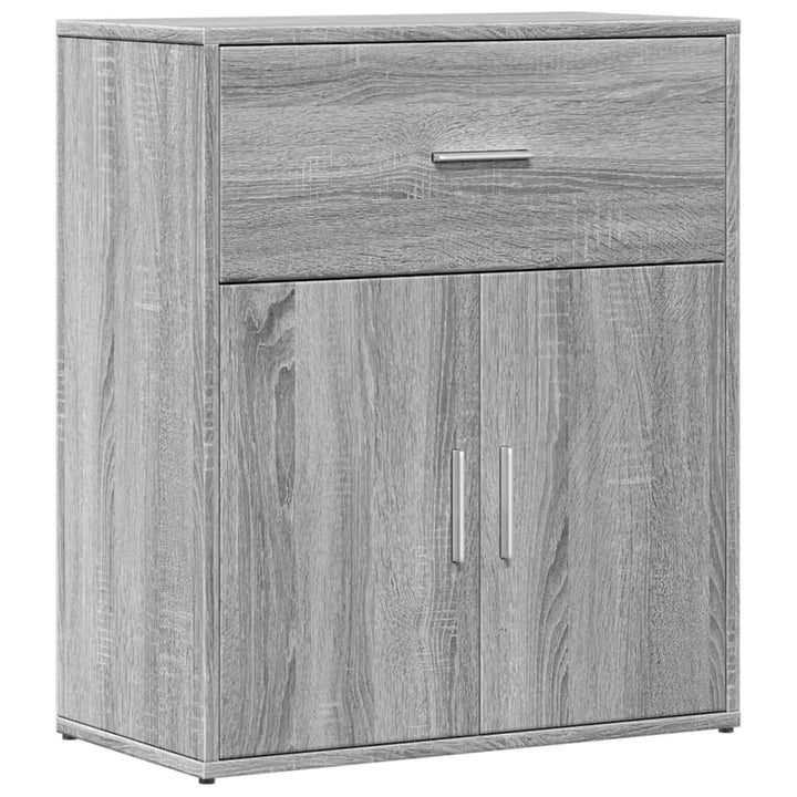 skænke 2 stk. 60x31x70 cm konstrueret træ grå sonoma-eg