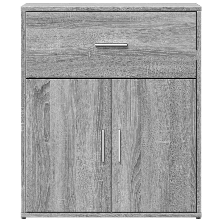 skænke 2 stk. 60x31x70 cm konstrueret træ grå sonoma-eg