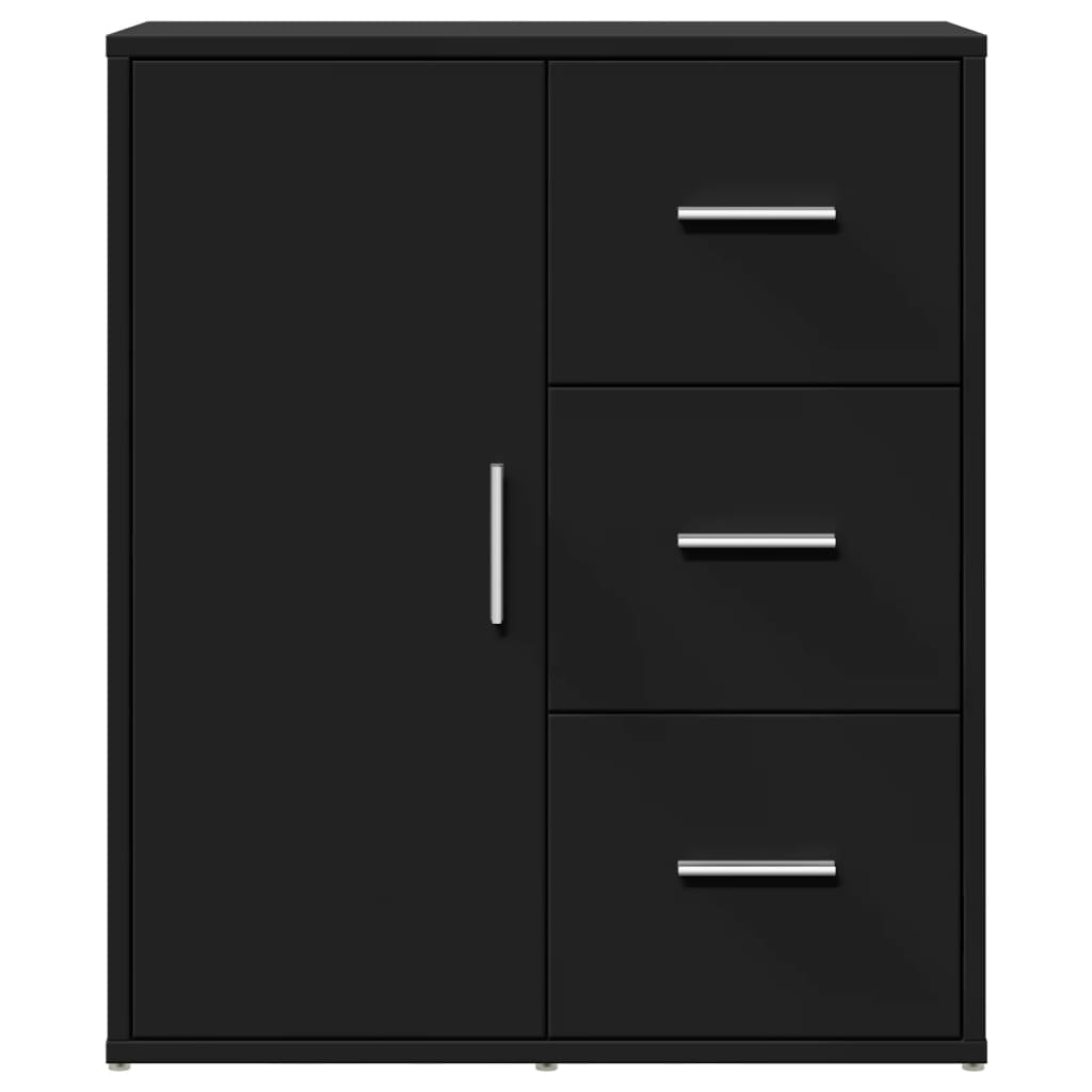 skænke 2 stk. 60x31x70 cm konstrueret træ sort
