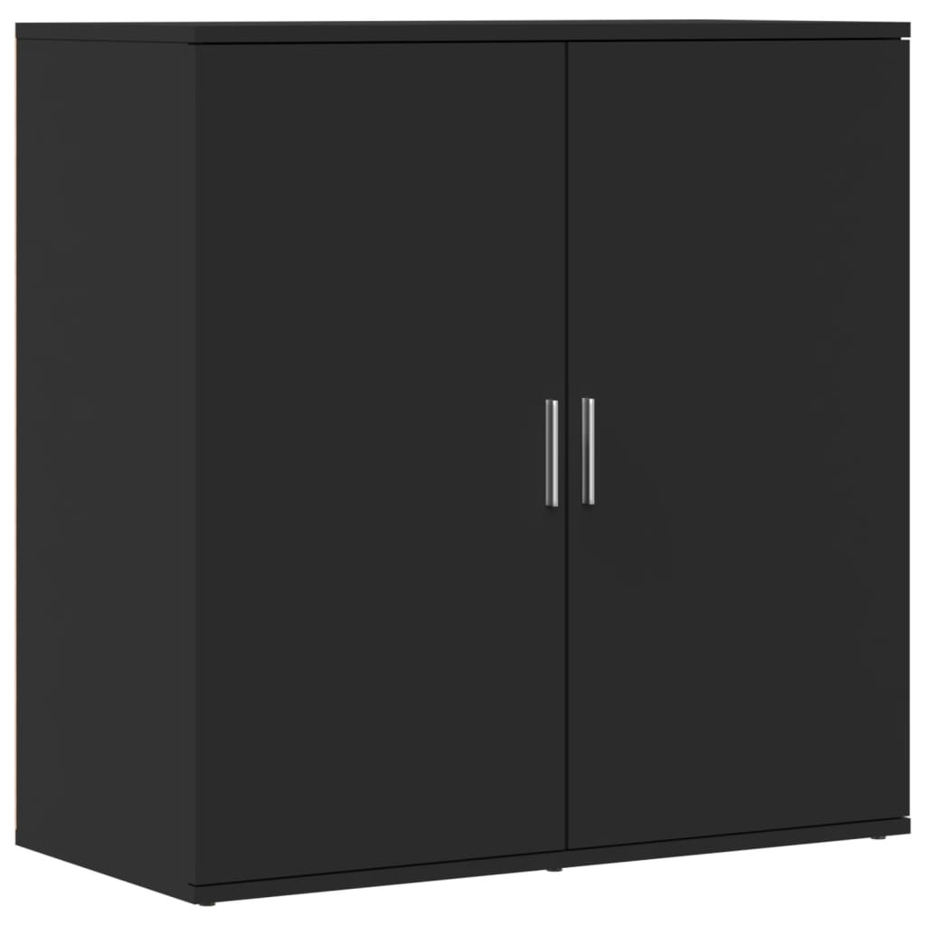 skænke 2 stk. 79x38x80 cm konstrueret træ sort