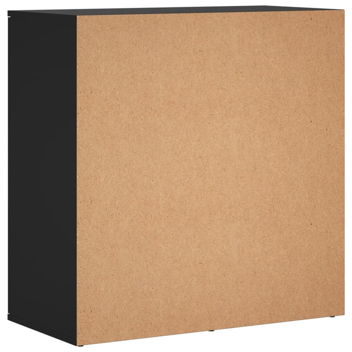 skænke 2 stk. 79x38x80 cm konstrueret træ sort