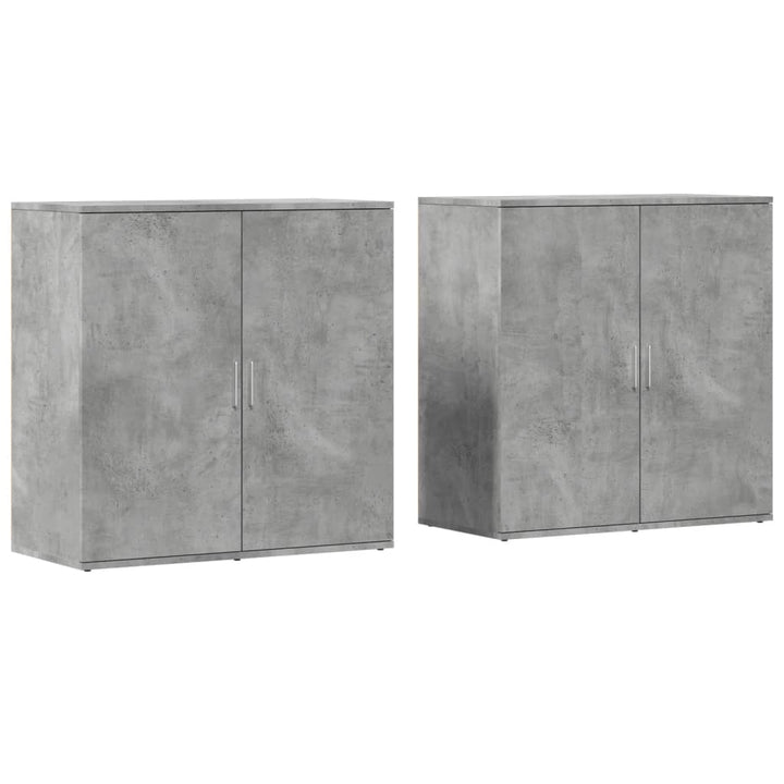 skænke 2 stk. 79x38x80 cm konstrueret træ betongrå