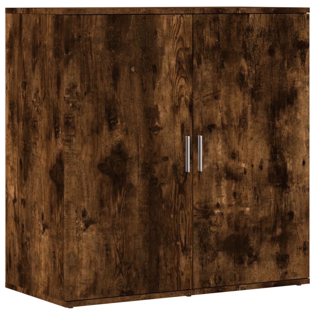 skænke 2 stk. 79x38x80 cm konstrueret træ røget egetræsfarve