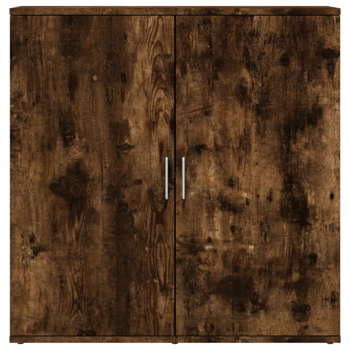 skænke 2 stk. 79x38x80 cm konstrueret træ røget egetræsfarve