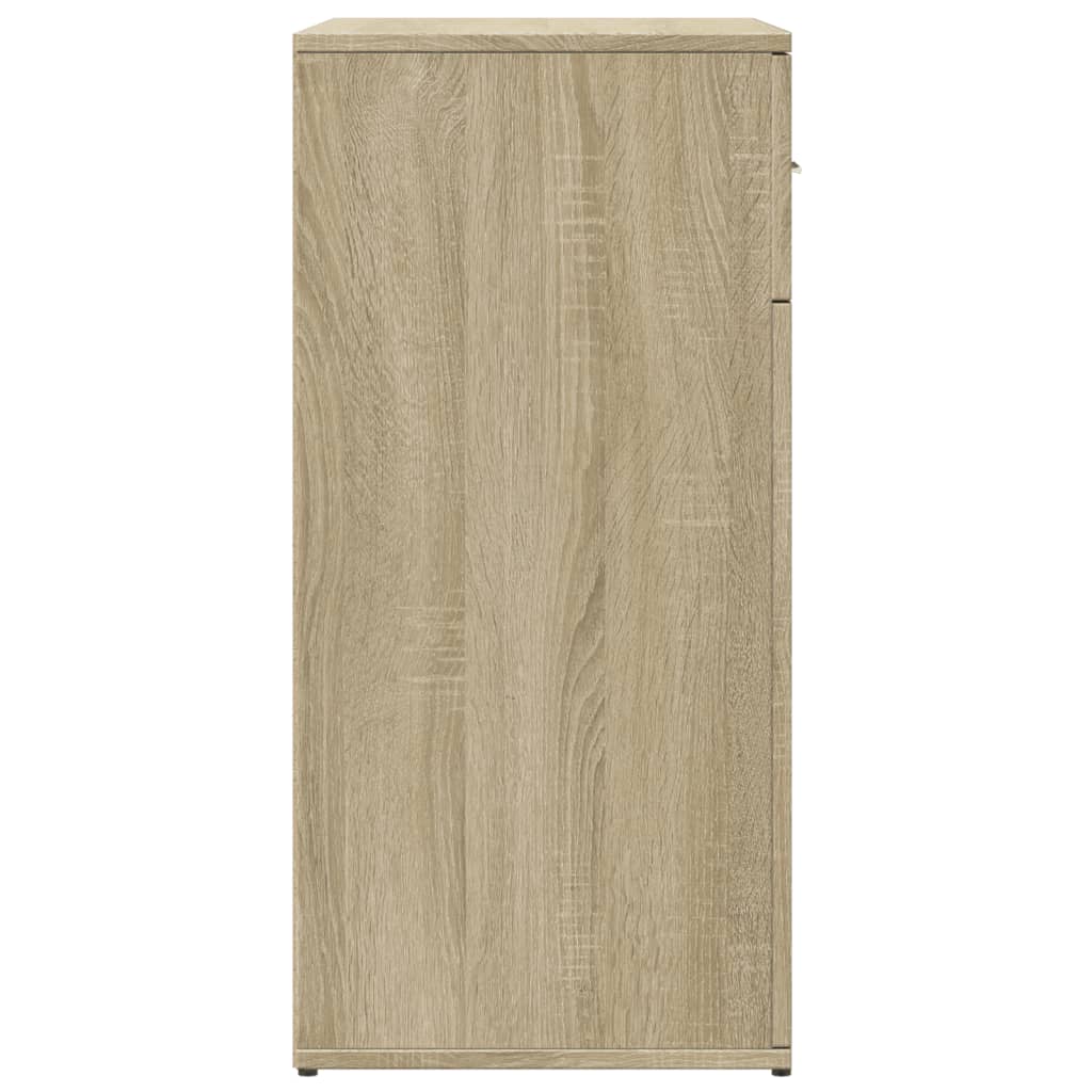 skænke 2 stk. 79x38x80 cm konstrueret træ sonoma-eg