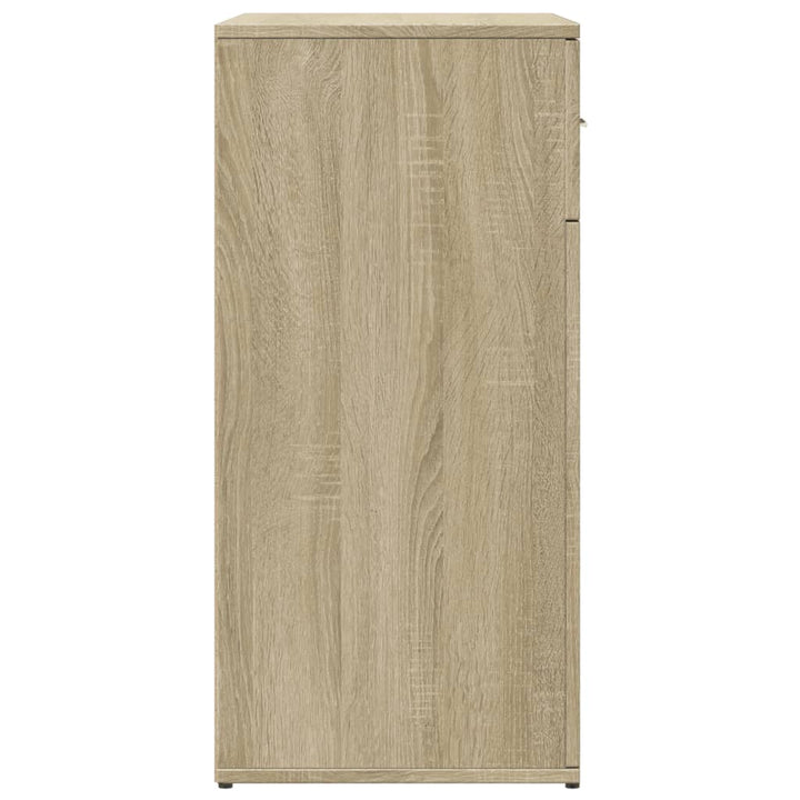 skænke 2 stk. 79x38x80 cm konstrueret træ sonoma-eg