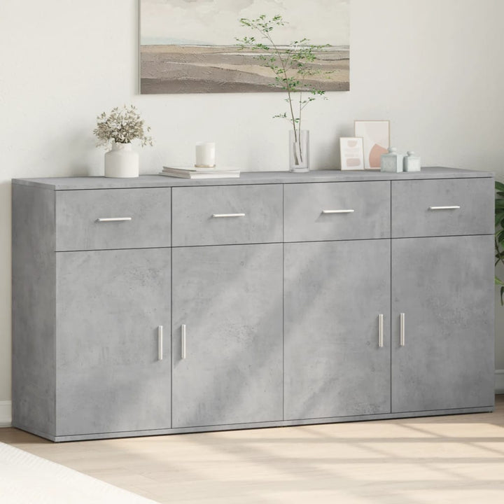 skænke 2 stk. 79x38x80 cm konstrueret træ betongrå