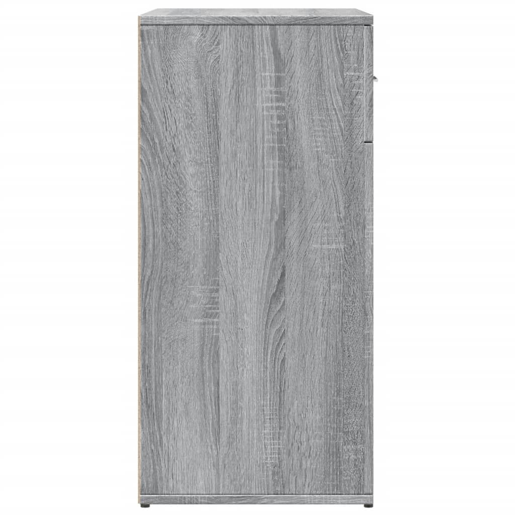 skænke 2 stk. 79x38x80 cm konstrueret træ grå sonoma-eg