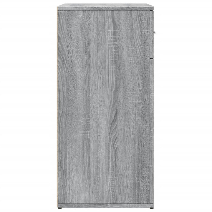 skænke 2 stk. 79x38x80 cm konstrueret træ grå sonoma-eg