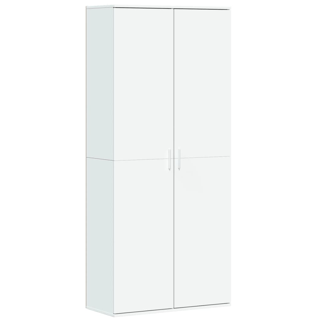 højskab 80x35x180 cm konstrueret træ hvid