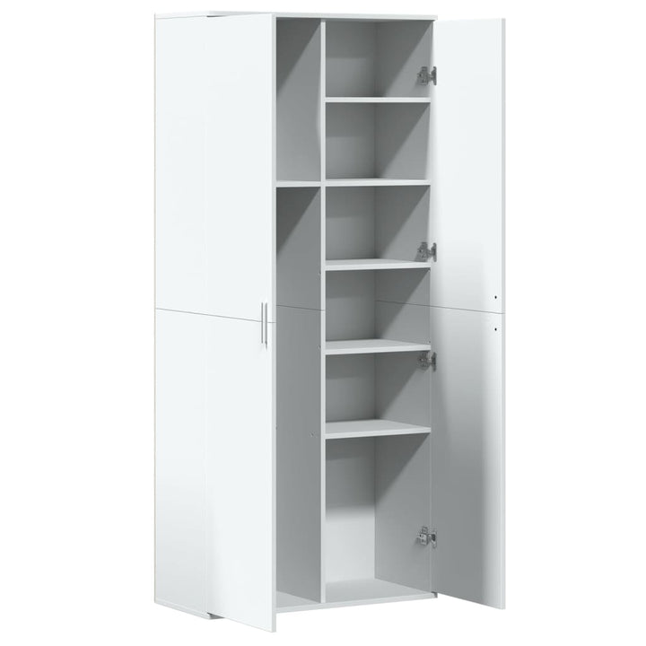 højskab 80x35x180 cm konstrueret træ hvid