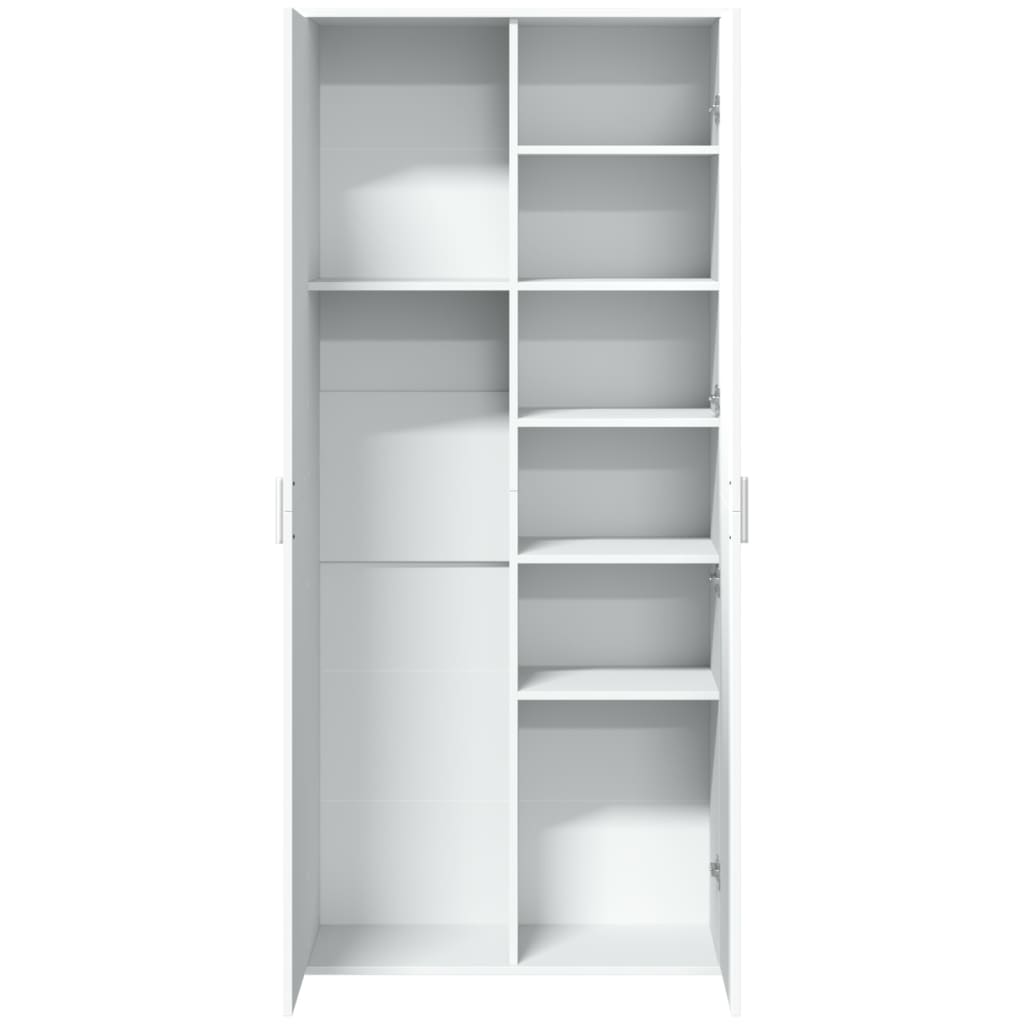 højskab 80x35x180 cm konstrueret træ hvid