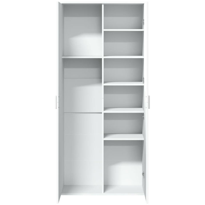 højskab 80x35x180 cm konstrueret træ hvid