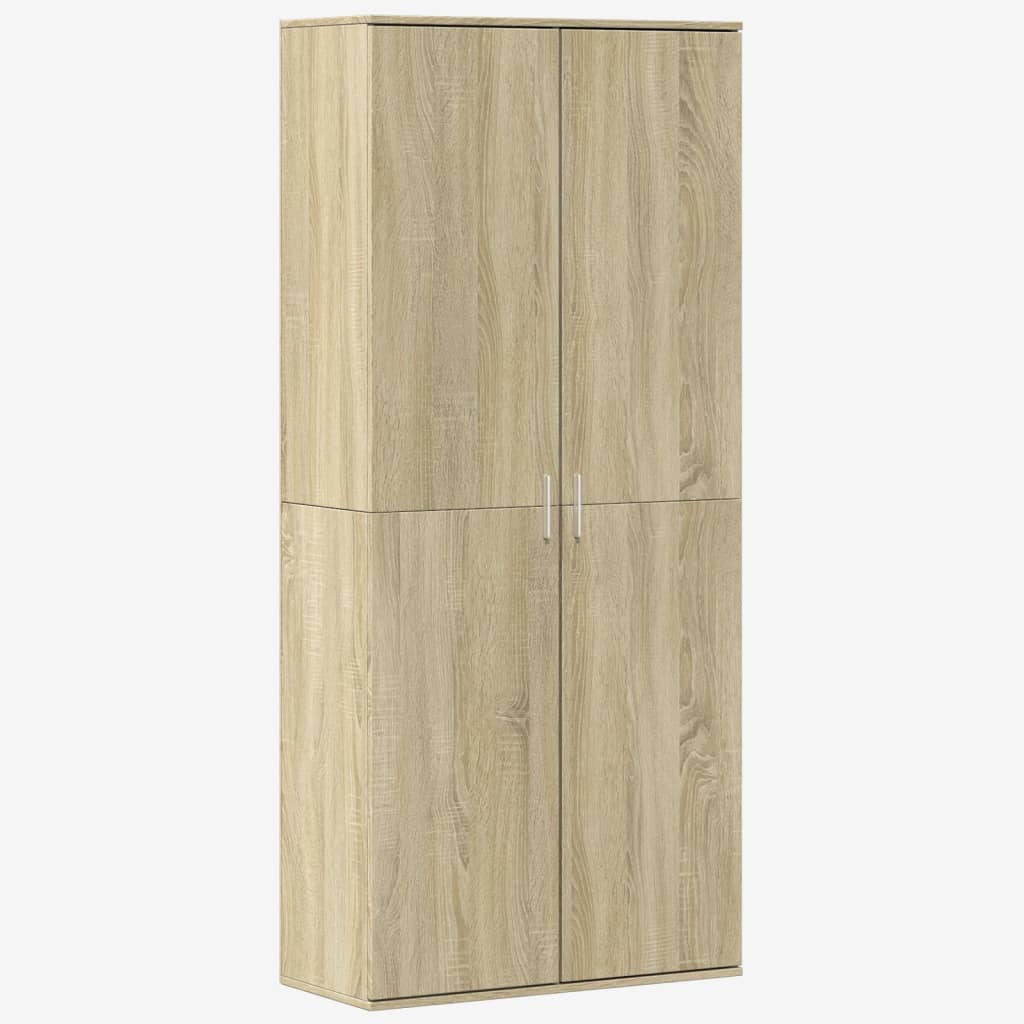 højskab 80x35x180 cm konstrueret træ sonoma-eg