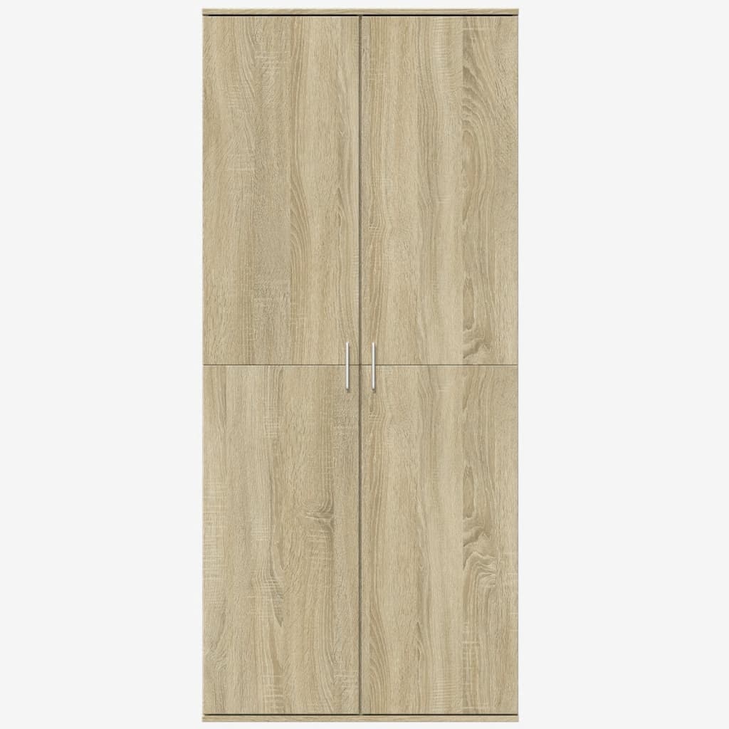 højskab 80x35x180 cm konstrueret træ sonoma-eg