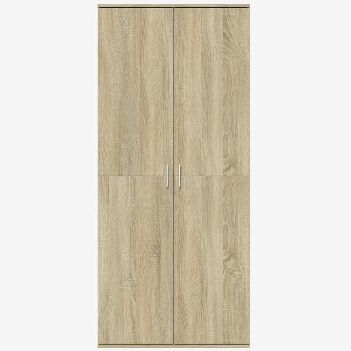 højskab 80x35x180 cm konstrueret træ sonoma-eg