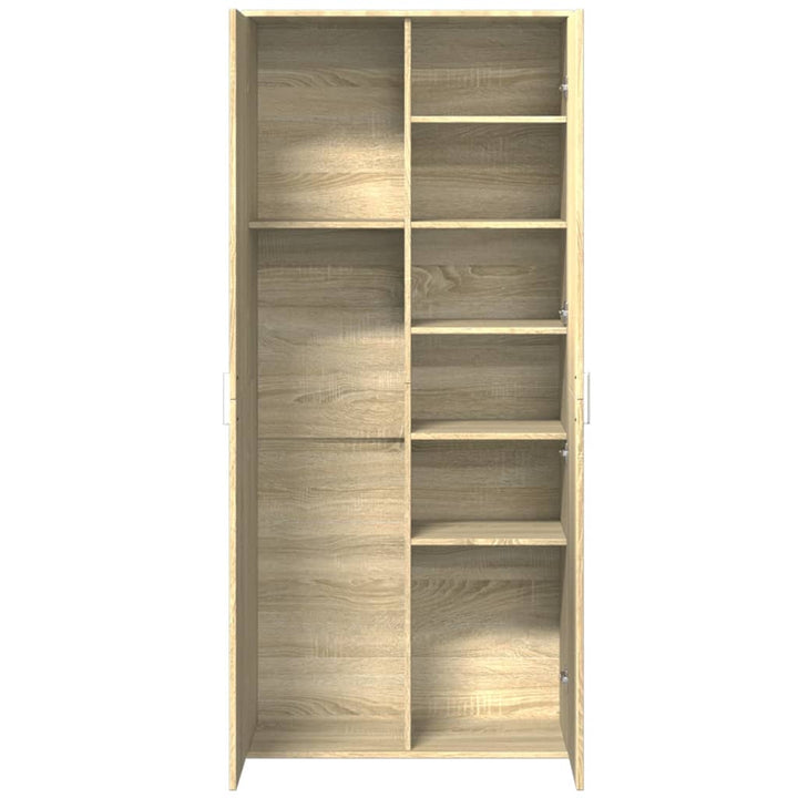 højskab 80x35x180 cm konstrueret træ sonoma-eg