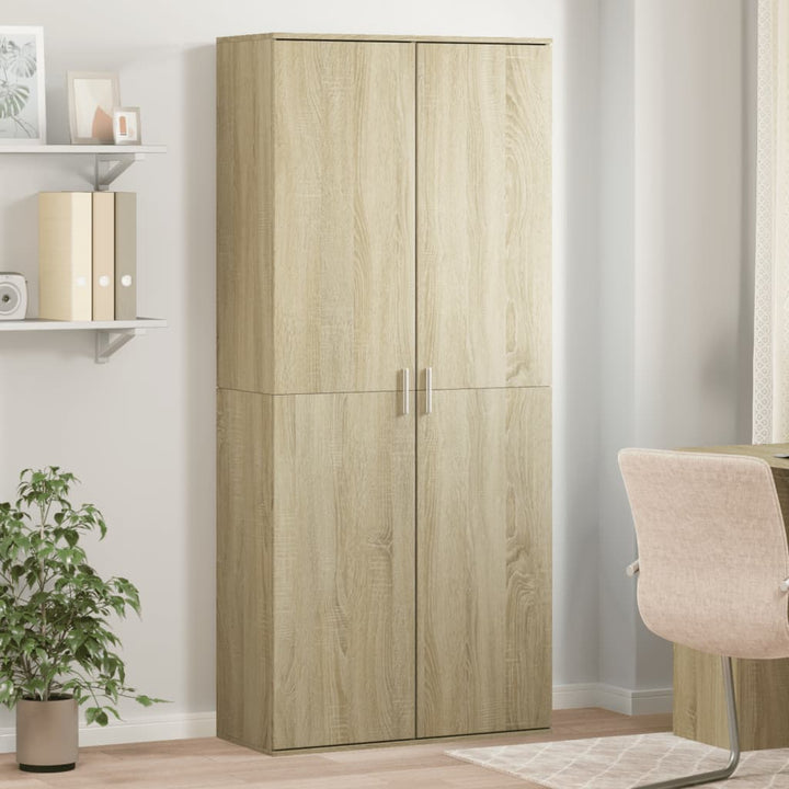 højskab 80x35x180 cm konstrueret træ sonoma-eg