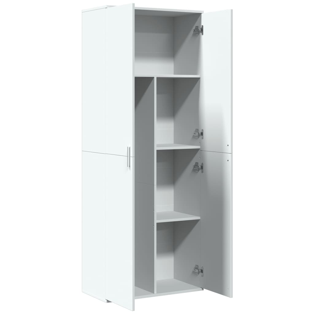 højskab 70x35x180 cm konstrueret træ hvid