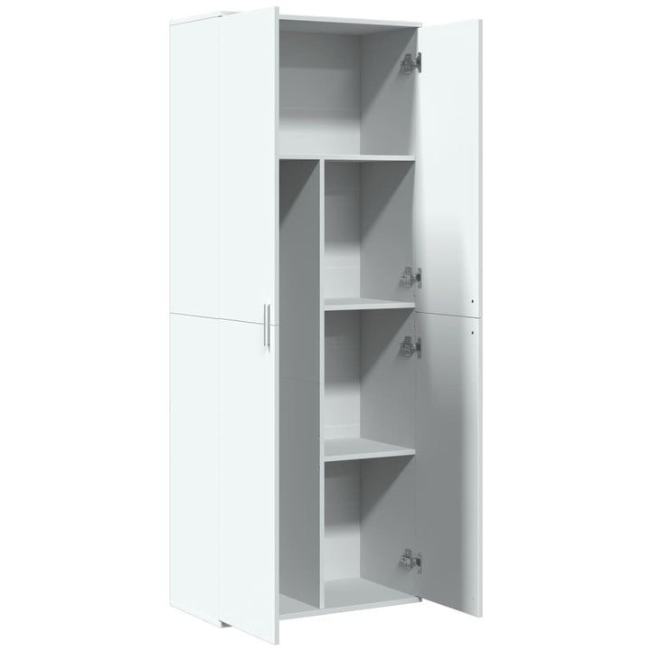 højskab 70x35x180 cm konstrueret træ hvid