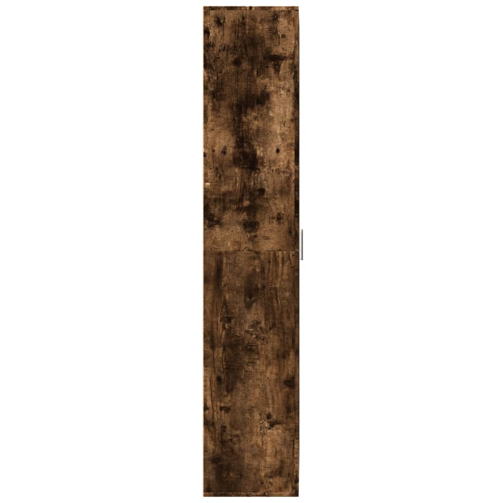 højskab 70x35x180 cm konstrueret træ røget egetræsfarve