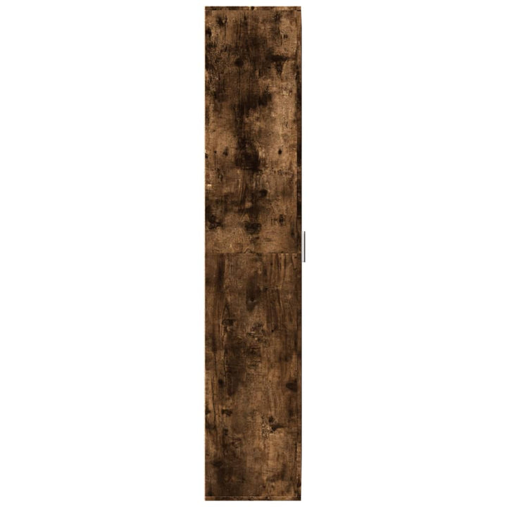 højskab 70x35x180 cm konstrueret træ røget egetræsfarve