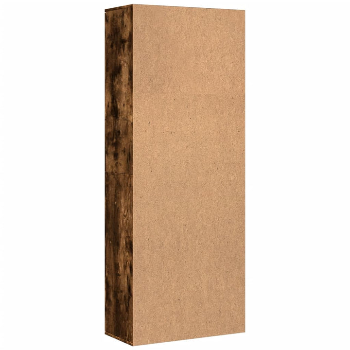 højskab 70x35x180 cm konstrueret træ røget egetræsfarve