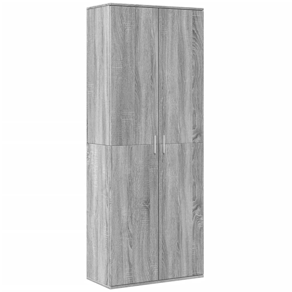 højskab 70x35x180 cm konstrueret træ grå sonoma-eg