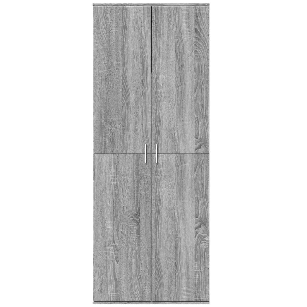 højskab 70x35x180 cm konstrueret træ grå sonoma-eg