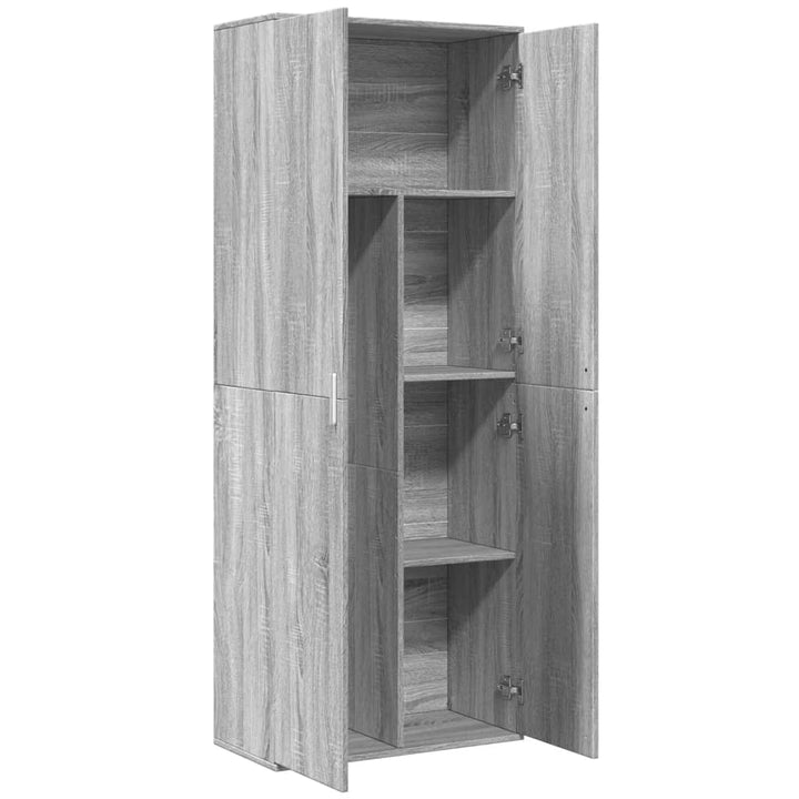 højskab 70x35x180 cm konstrueret træ grå sonoma-eg