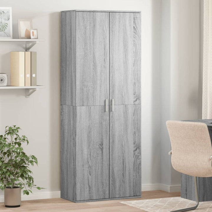 højskab 70x35x180 cm konstrueret træ grå sonoma-eg