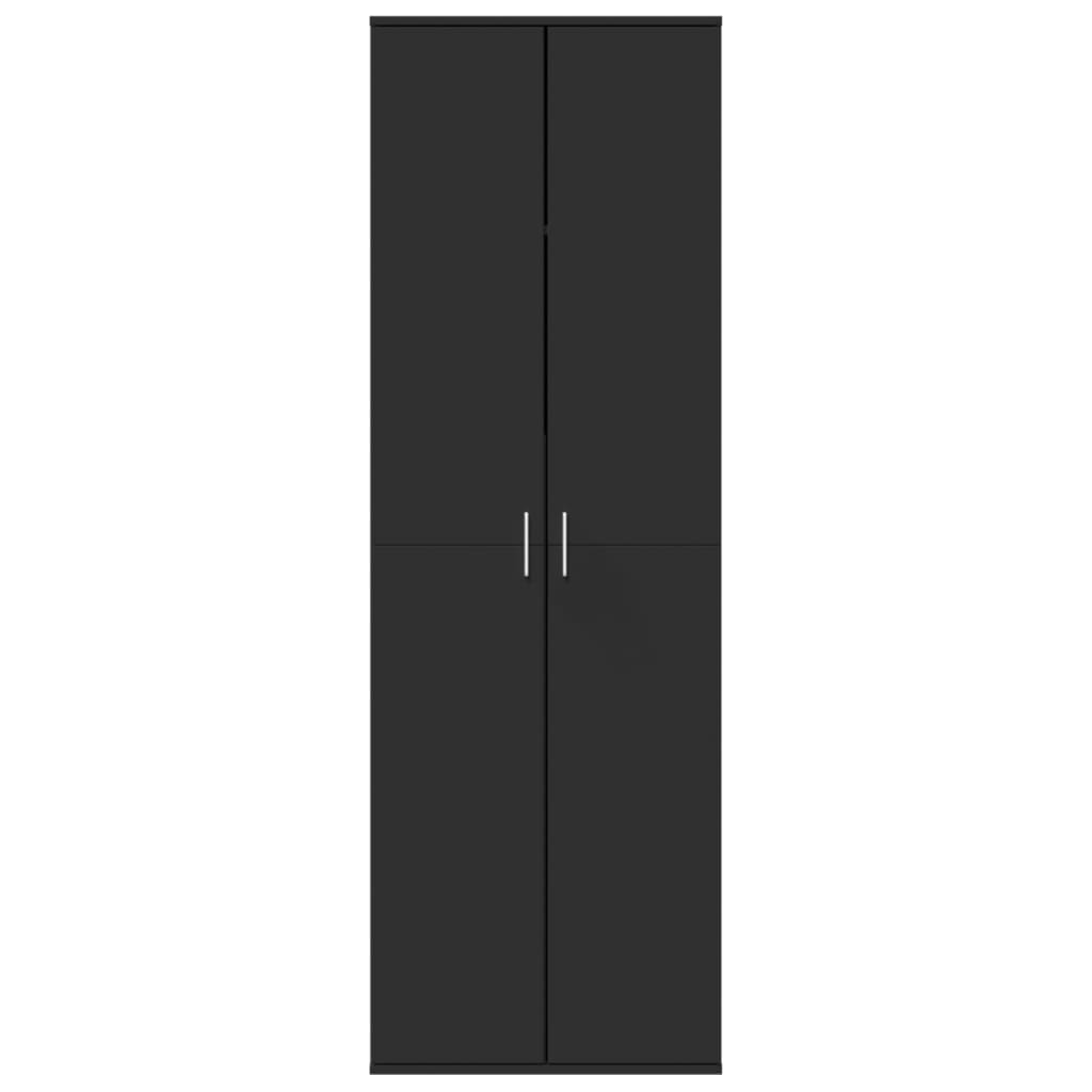 højskab 60x35x180 cm konstrueret træ sort