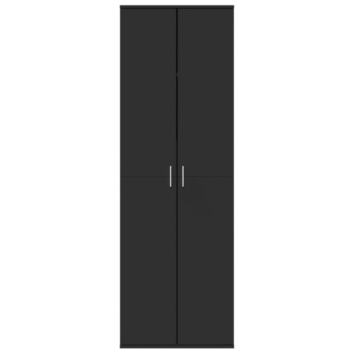 højskab 60x35x180 cm konstrueret træ sort