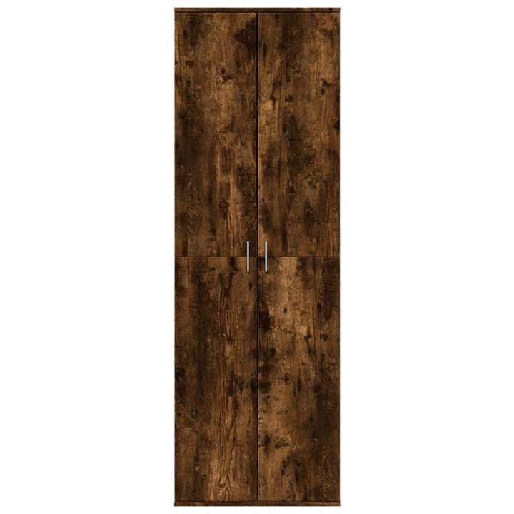 højskab 60x35x180 cm konstrueret træ røget egetræsfarve