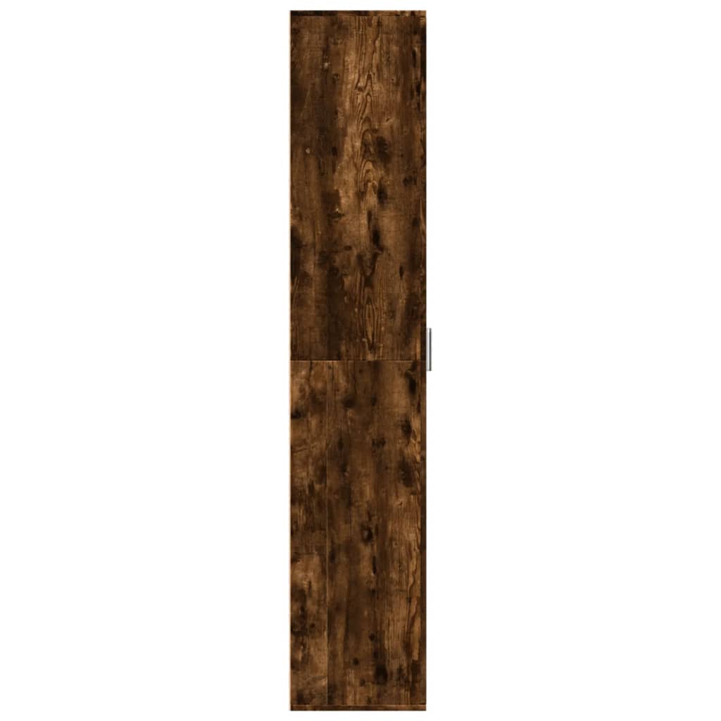 højskab 60x35x180 cm konstrueret træ røget egetræsfarve