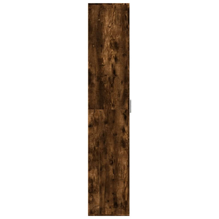 højskab 60x35x180 cm konstrueret træ røget egetræsfarve